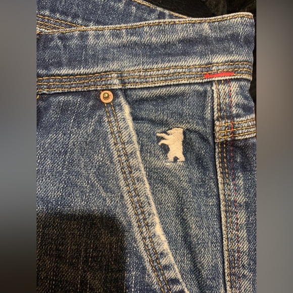 Jaggy Jeans Newman Distressed Denim Straight 5 Pocket Button Fly Regular W32 L31 - Picture 4 of 7